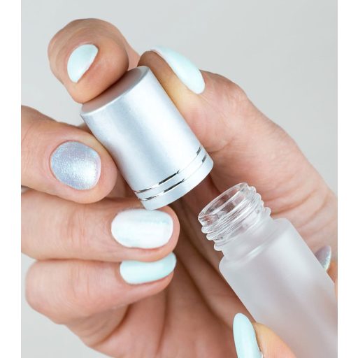 WGW Kicsi Üvegpalack (matt fehér) 10ml + matt ezüst kupak