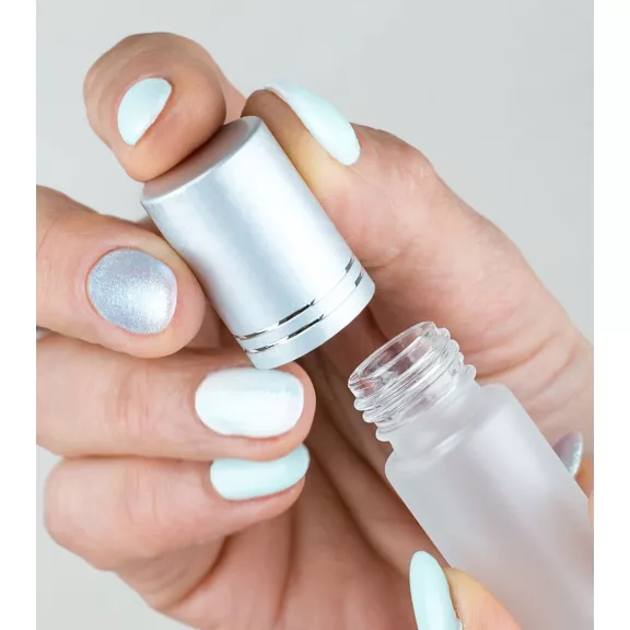 WGW Kicsi Üvegpalack (matt fehér) 10ml + matt ezüst kupak WGW Kicsi Üvegpalack (matt fehér) 10ml + matt ezüst kupak