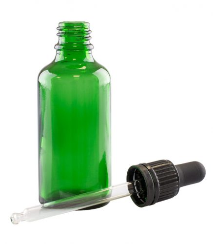 WGW DIN18 Üvegpalack 50ml (zöld) + üvegpipetta