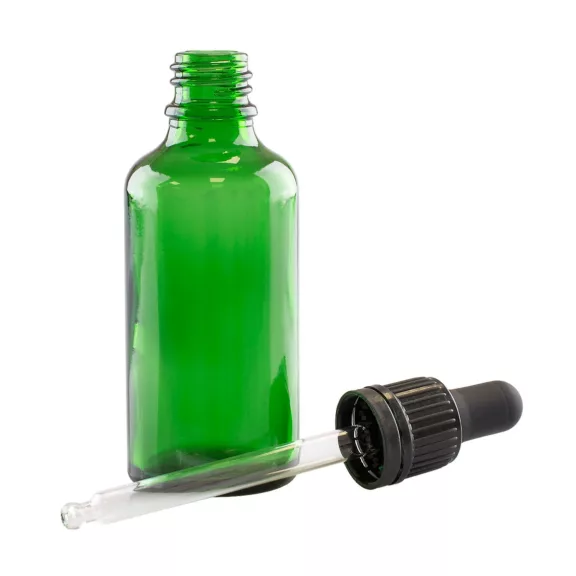 WGW DIN18 Üvegpalack 50ml (zöld) + üvegpipetta WGW DIN18 Üvegpalack 50ml (zöld) + üvegpipetta