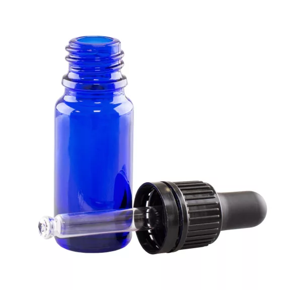 WGW DIN18 Üvegpalack 10ml (kék) + üvegpipetta WGW DIN18 Üvegpalack 10ml (kék) + üvegpipetta